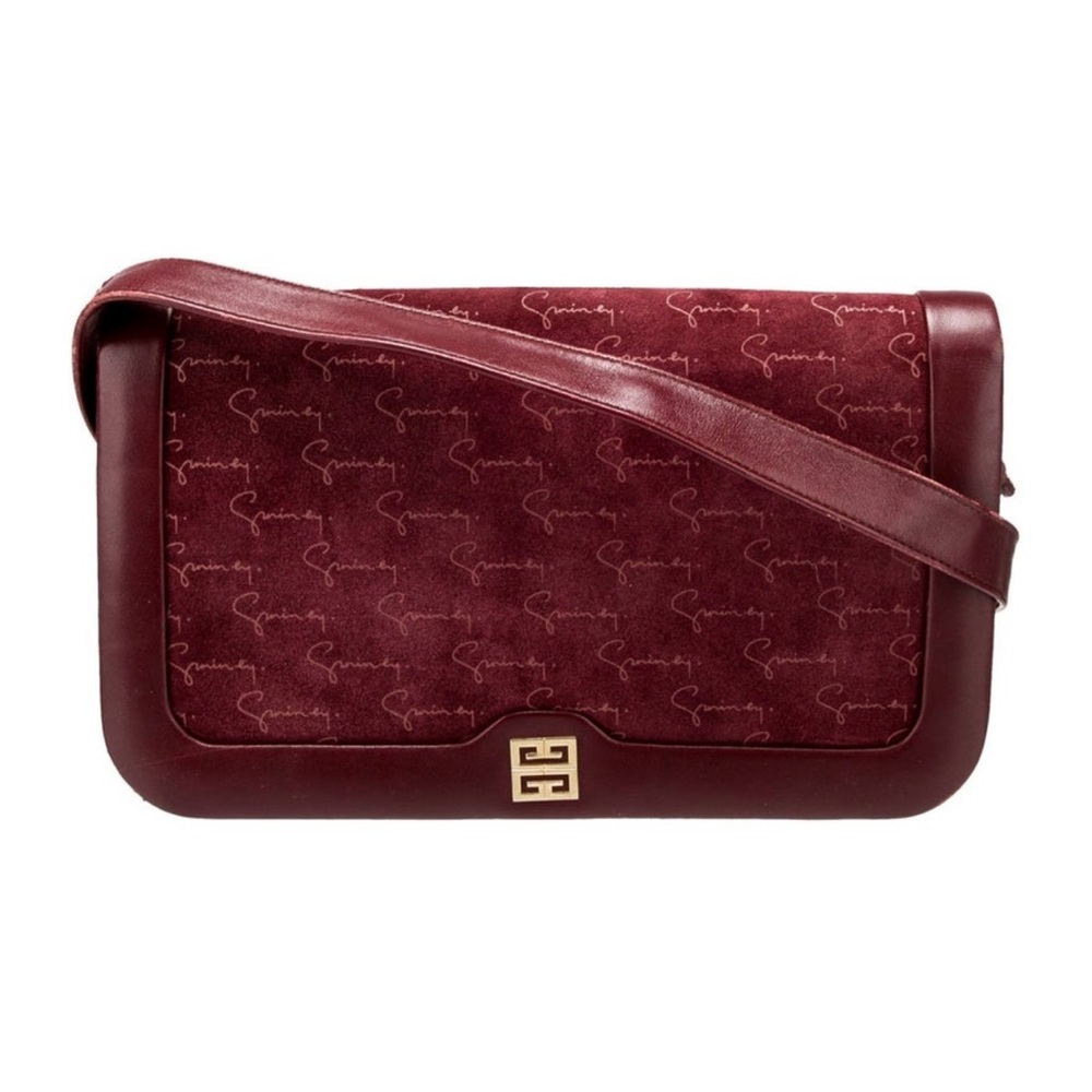 Suede leather shoulder bag